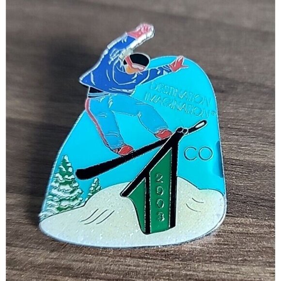 VTG Pin Colorado Destination Imagination Ski Lapel Hat pin Cap Brooch Badge 2003 - Picture 2 of 10